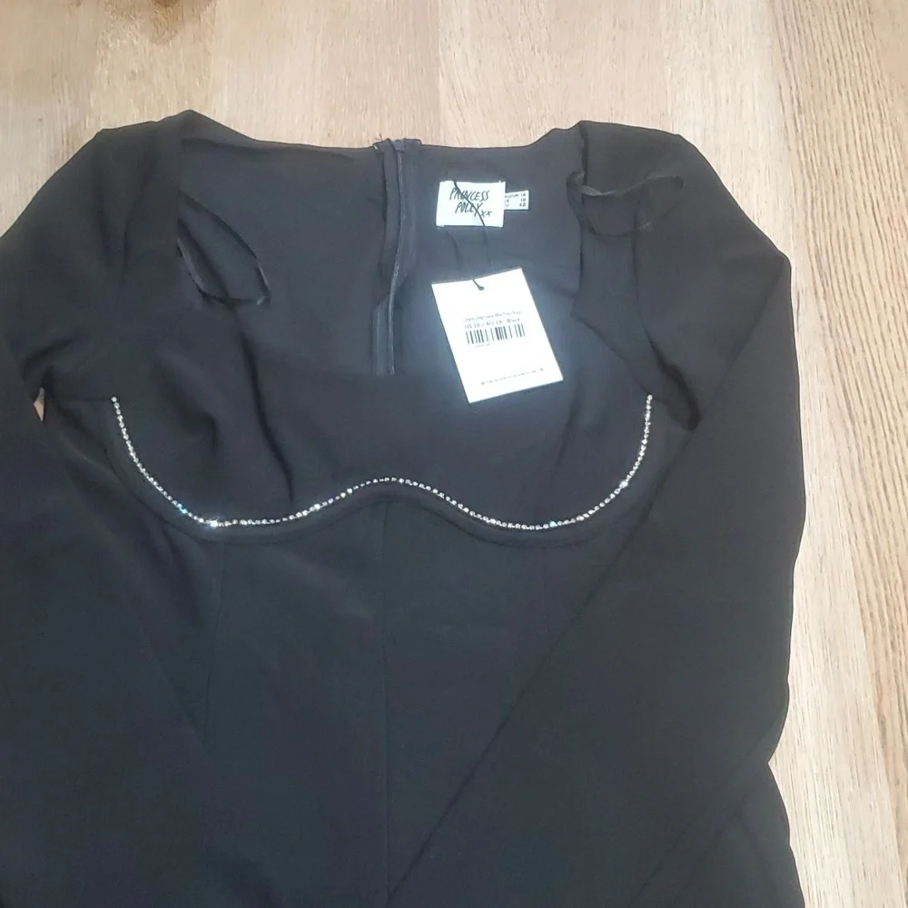 NWT LUNARA LONG SLEEVE MINI DRESS BLACK - Picture 5 of 6